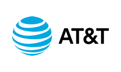 A logo of at & t is shown.